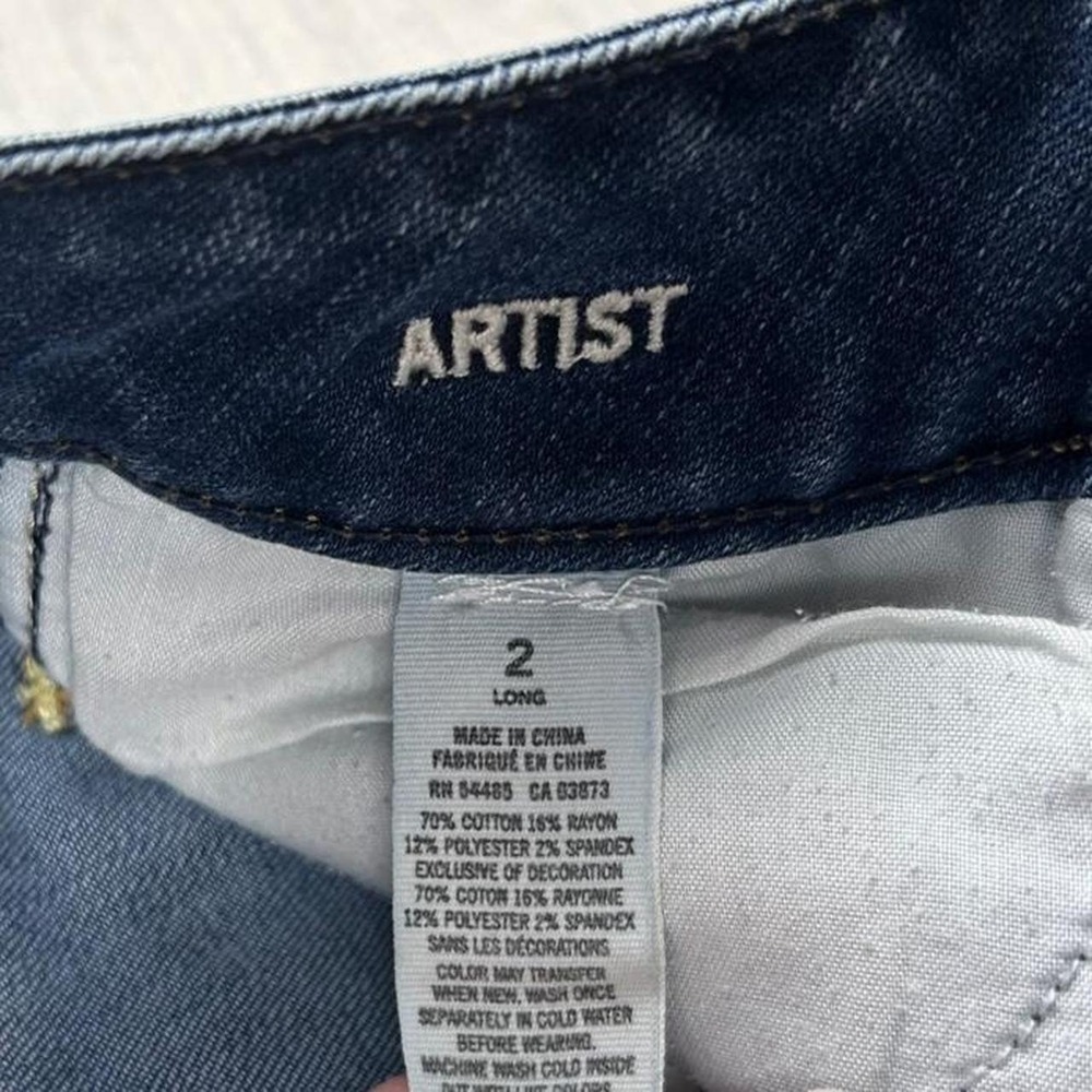 y2k American Eagle Artist Low Rise Flare Jeans Size 2 long - Picture 3 of 7